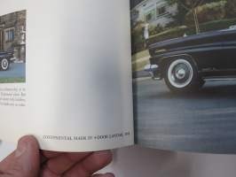 Lincoln - The Pursuit of Perfection - A history of fine motorcars (1921-1959) -mallivuoden 1959 Premiere &amp; Continental Mark IV mallien markkinointitueksi tehty esite
