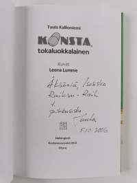 Konsta, tokaluokkalainen (signeerattu, tekijän omiste)