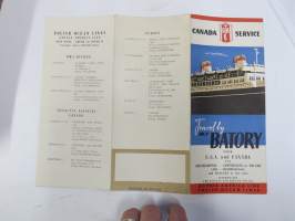 Gdynia america Line - Polish Ocean Lines - Canada Service - Travel by M/S Batory -travel brochure / matkaesite
