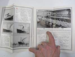Scandinavian-American Line - New York - Oslo / Christiansand Copenhage -travel brochure / matkaesite III luokan matkustajille, sisältää suomenkielisen osuuden