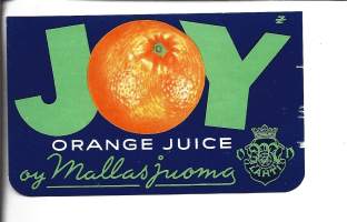 JOY Orange Juice  -  juomaetiketti