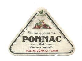 Pommac  -  juomaetiketti perforoitu