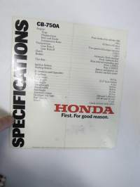 Honda CB-750A moottoripyörä -myyntiesite
