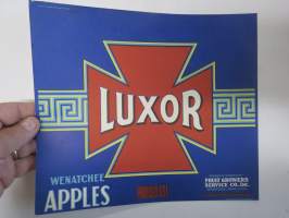 Luxor Wenatchee Apples -etiketti / hedelmä- / vihanneslaatikon päätypainate