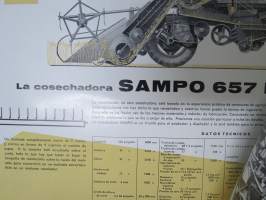 La cosechadora Sampo 657 LP automatica -leikkuupuimuri, myyntiesite espanjaksi
