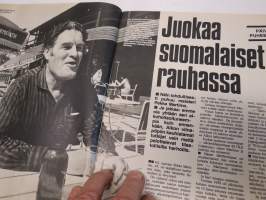 Apu 1973 nr 28, ilmestynyt 13.7.1973, sis. mm. seur. artikkelit / kuvat / mainokset; Kansikuva Irwin Goodman - Irwinin uusi elämänmuoto - aurinkoa, porkkanoita ja