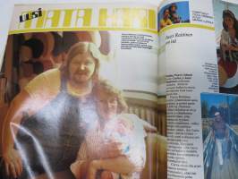 Apu 1973 nr 28, ilmestynyt 13.7.1973, sis. mm. seur. artikkelit / kuvat / mainokset; Kansikuva Irwin Goodman - Irwinin uusi elämänmuoto - aurinkoa, porkkanoita ja
