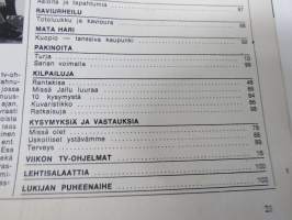 Apu 1973 nr 24,15.6.1973, Teppo J. Suonperän kuolema Luonetjärvi, Helena Kara, Jorma Kinnunen, vaatteita paperinukke Heli Lehtoselle, TA-PA Tampellan Palloilijat...