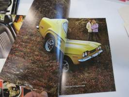 Ford Capri 1600, 2000, V-6 - Sexy European - Imported for Lincoln-Mercury 1973 USA -myyntiesite