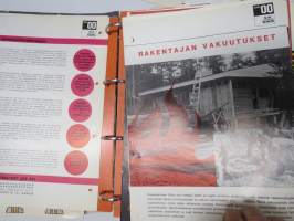 SOK rakenna harkiten rakentajan kuvasto 1970-71 -tietoa aikansa rakentamisesta ja tarvikkeista, SOK:n omia, mutta myös muiden alan toimijoiden esitteitä iso määrä