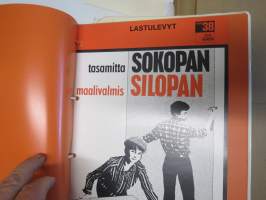 SOK rakenna harkiten rakentajan kuvasto 1970-71 -tietoa aikansa rakentamisesta ja tarvikkeista, SOK:n omia, mutta myös muiden alan toimijoiden esitteitä iso määrä