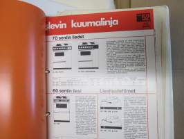 SOK rakenna harkiten rakentajan kuvasto 1970-71 -tietoa aikansa rakentamisesta ja tarvikkeista, SOK:n omia, mutta myös muiden alan toimijoiden esitteitä iso määrä