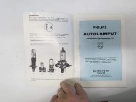 Philips Autolamput 1973-74 suositustaulukot