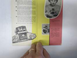 Exacta Varex - Tuhansien toivekamera -myyntiesite 1961 (Saksan Demokraattisen Tasavallan II Teollisuusnäyttely Helsinki)