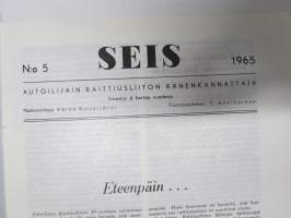 Seis - Autolijain Raittiusliitto 1965 numerot 1-6, koko vuosikerta
