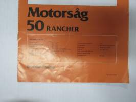 Husqvarna 50 Rancher motorsåg bruksanvisning -moottorisaha, käyttöohjekirja, ruotsinkielinen