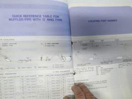Toyota Exhaust System 1985 part number guide (alkuperäiset pakoputket) -tuoteluettelo