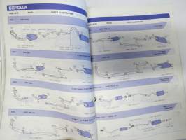 Toyota Exhaust System 1985 part number guide (alkuperäiset pakoputket) -tuoteluettelo