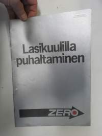 Zero Blast-n-peen Operational and parts service manual -kuulapuhalluskone, käyttöohjekirja + varaosaluettelo + kytkentäkaavio + erillinen opaskirja suomeksi