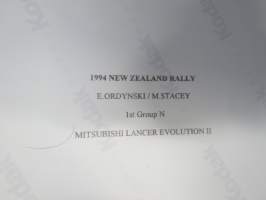 New Zealand Rally 1994 E. Ordynski &amp; M. Stacey 1st Group N - Mitsubishi Lancer Evolution II -valokuva /  rally photo