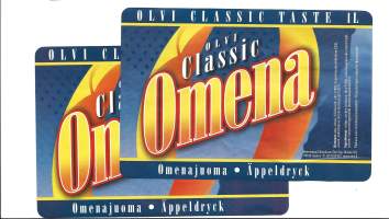 Olvi Classic Omena -   juomaetiketti tuote-etiketti