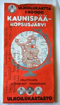 Kaunispää Kopsujärvi 1 : 50 000  Ulkoilukartta