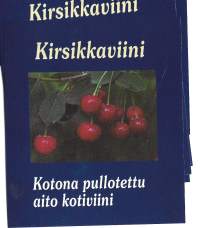Kotiviinietiketti käyttämätön liima takana  10 kpl eräKirsikkaviini- viinietiketti viinaetiketti tuote-etiketti