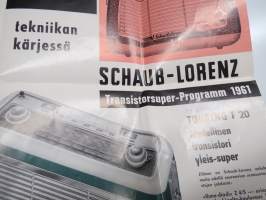 Schaub-Lorenz Transistorsuper-Programm 1961 Touring T 20, T 20 L, Weekend T 10, Golf T 20 -myyntiesite + Amigo T 20 L Service + T 20 L Bedfenungsanleitung ohje