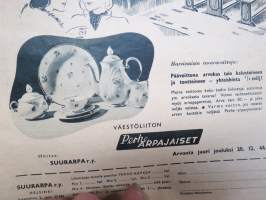 Suomen Kuvalehti 1944 nr 48, 2.12.1944, Puhdetyöt käyntiin - Kotilieden piirustusmalleja, Yhteiskunnan sairas sydän, Churchill,  Onko Ruijan suomalaisten satu loppu