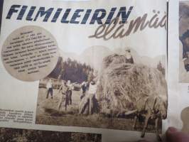 Suomi Filmin Uutisaitta 1942 nr 7, Kansikuva Irma Seikkula - Synnin puumerkki, Rautakruunu, Me pyydämme tanssiin, Hänen poikansa, Filmileirin elämää Urjala, ym.