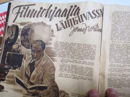 Suomi Filmin Uutisaitta 1942 nr 7, Kansikuva Irma Seikkula - Synnin puumerkki, Rautakruunu, Me pyydämme tanssiin, Hänen poikansa, Filmileirin elämää Urjala, ym.
