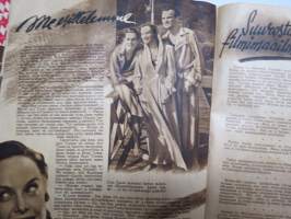 Suomi Filmin Uutisaitta 1942 nr 7, Kansikuva Irma Seikkula - Synnin puumerkki, Rautakruunu, Me pyydämme tanssiin, Hänen poikansa, Filmileirin elämää Urjala, ym.