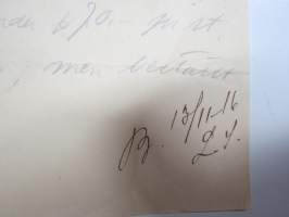 Gösta Serlachius, Mänttä, 9.11.1916 -asiakirja, allekirjoitus Gösta Serlachius