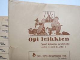 Opi leikkien palapeli S2-peli sanaluokkaharjoitus (48 palasta, Kertomus - Koiranpennut - laatinut Inkeri Laurinen - kuvitus Rudolf Koivu - kuori ja kannet Martta
