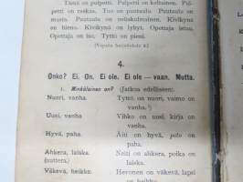 Äidinkielen oppikirja kuuromykille I osa -oppikirja, jossa omistajan nimikirjoitus; Juho Loima