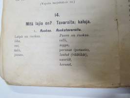 Äidinkielen oppikirja kuuromykille I osa -oppikirja, jossa omistajan nimikirjoitus; Juho Loima