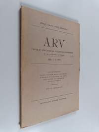 ARV Tidskrift för nordisk folkminnesforskning, häft. 1-2, 1945