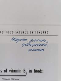 HPLC Analysis of Vitamin B6 in Foods (tekijän omiste)