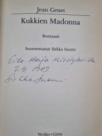 Kukkien Madonna (suomentajan signeeraama omiste)