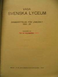 Vasa svenska lyceum läseåret 1924-1925