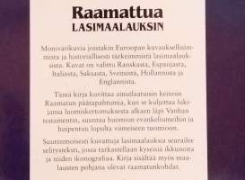 Raamattua lasimaalauksin. ( kirkkotaide, kristinusko, ikonografia )