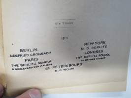 Livre illustré pour les enfants - Partie française -kirja 67. painos vuodelta 1918, huomaa vielä Pietariin (St. Petersburg) M.O. Wolff´in kirjakauppa / -kustantamo