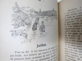 Livre illustré pour les enfants - Partie française -kirja 67. painos vuodelta 1918, huomaa vielä Pietariin (St. Petersburg) M.O. Wolff´in kirjakauppa / -kustantamo