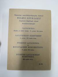 Laulukirja - Koulun ja kodin lauluja, Koululaisen musiikkioppi, Soittimet, Yhtyeet ym.