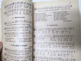 Nuorten laulukirja ja koululaisen musiikkitieto, kansikuvitus Martta Wendelin