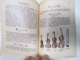 Nuorten laulukirja ja koululaisen musiikkitieto, kansikuvitus Martta Wendelin