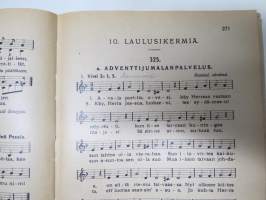 Nuorten laulukirja ja koululaisen musiikkitieto, kansikuvitus Martta Wendelin
