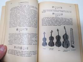 Nuorten laulukirja ja koululaisen musiikkitieto, kansikuvitus Martta Wendelin