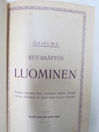 Ohjelma: Kuvanäytös - Luominen -Kansainvälinen Raamatuntutkijain Seura -julkaisu, kuvitettu ja tekstiselostuksin varustettu kirja - Vartio-Torni / Jehovantodistajat