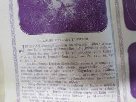Ohjelma: Kuvanäytös - Luominen -Kansainvälinen Raamatuntutkijain Seura -julkaisu, kuvitettu ja tekstiselostuksin varustettu kirja - Vartio-Torni / Jehovantodistajat